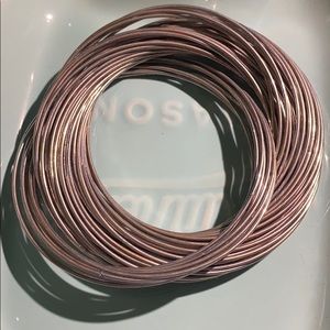 Silver cluster bangle